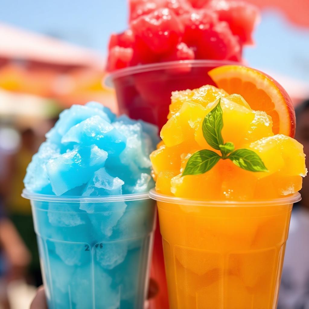 Colorful Philly Water Ice cups